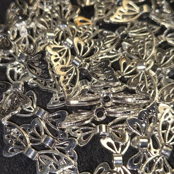 Silver Filigree Butterfly Spacer Findings - Picture 2 of 5